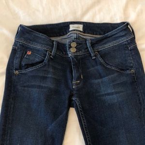 Hudson denim dark wash low rise skinny jean